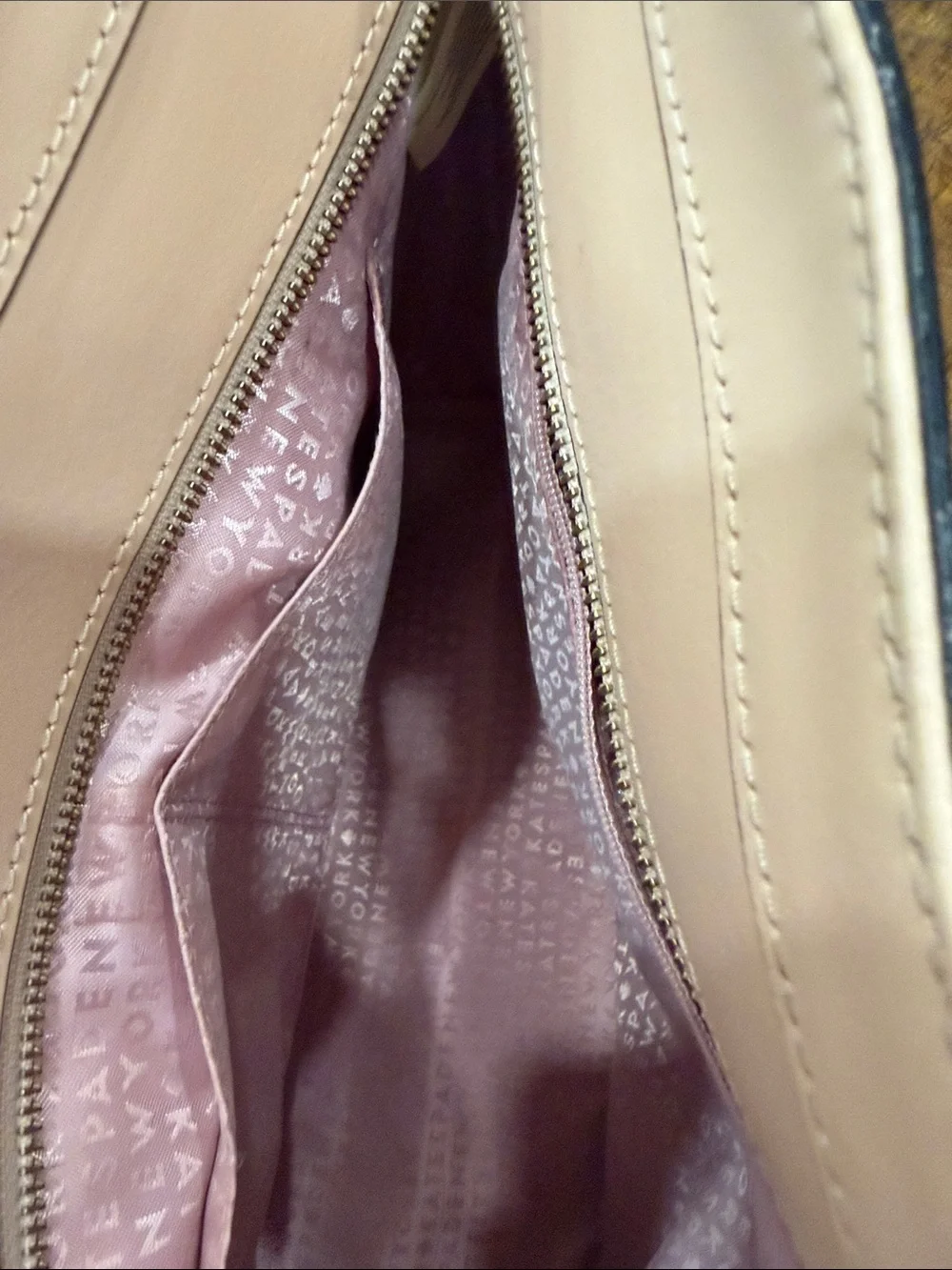 kate spade Cream and Light Tan Patterned Tote